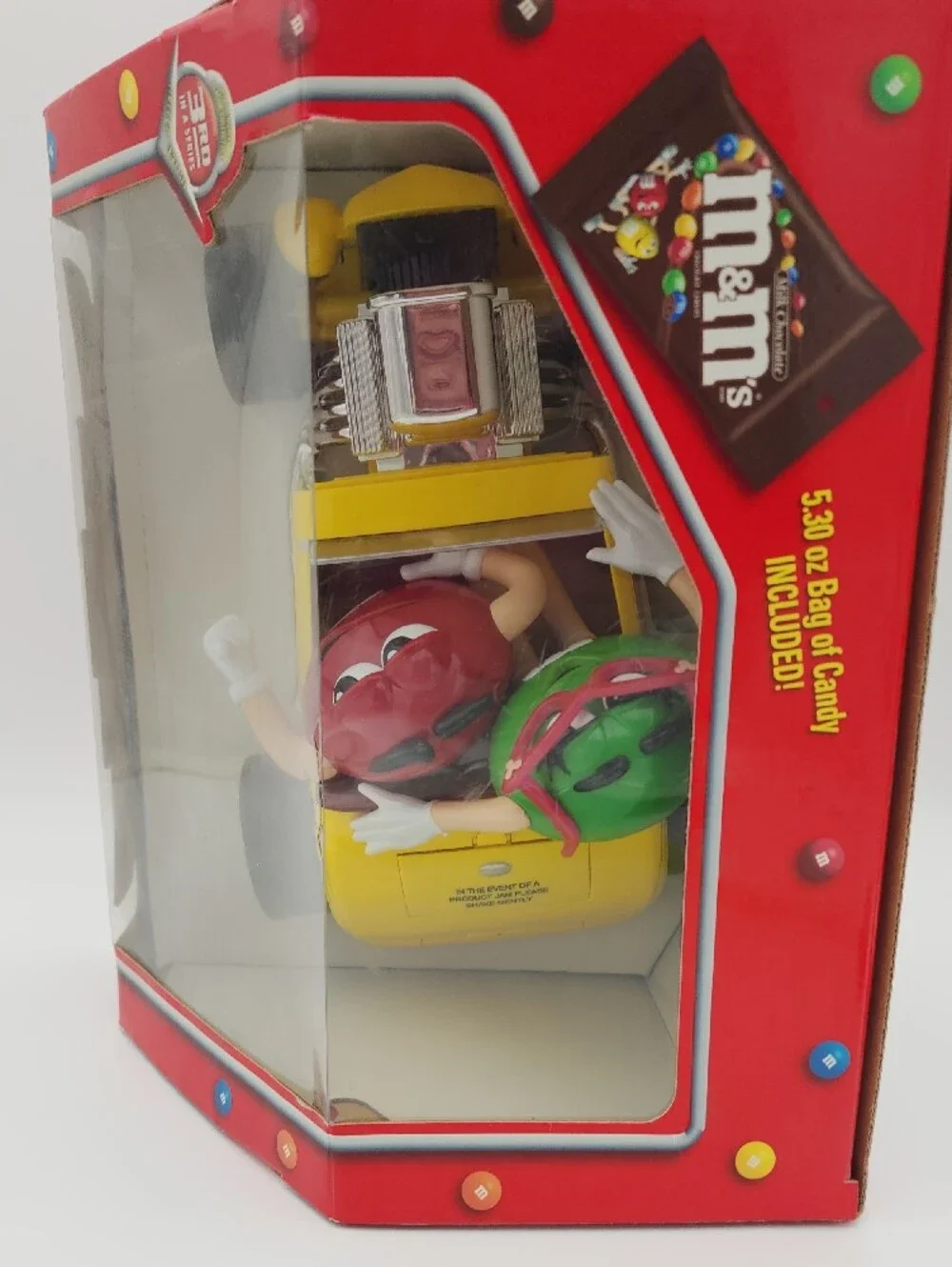 M&M'S Yellow Rebel Hot Rod with Red and Green Characters